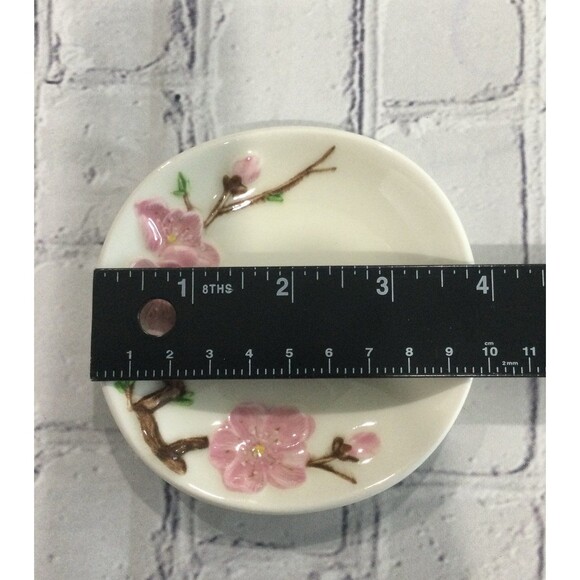 Vintage Metlox Pottery Poppytrail Peach Blossom 4” Appetizer Plates (3 total). - Picture 5 of 6
